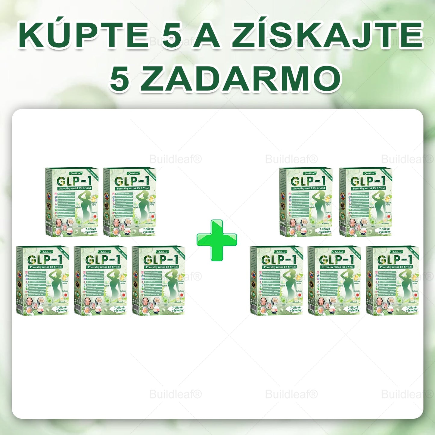 ✨BuildLeaf® GLP-1 6-v-1 Health Solution Perorálna tekutina (Len raz denne, viditeľné zmeny už za 7 dní) Pre obezitu, kardiovaskulárne ochorenia, cukrovku, spánkové apnoe, zdravie čriev, problémy s kĺbmi a ďalšie