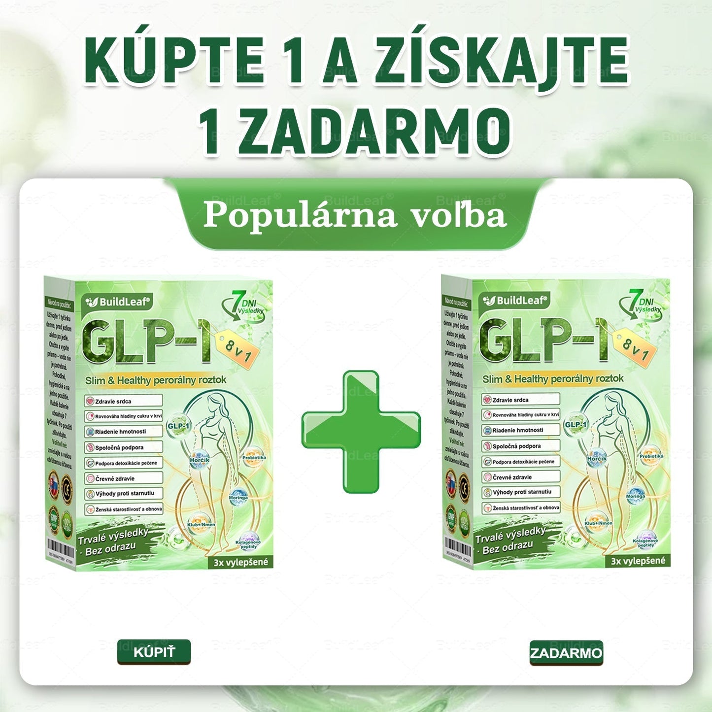 🧑‍⚕️BuildLeaf® GLP-1 8-v-1 Fit & Vital Perorálny Roztok (Len raz denne, viditeľné zmeny už za 7 dní) Pre obezitu, kardiovaskulárne ochorenia, cukrovku, spánkové apnoe, zdravie čriev, problémy s kĺbmi a ďalšie